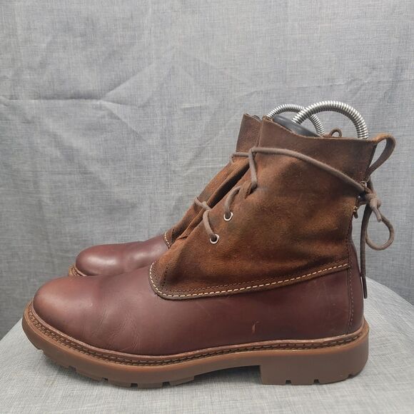 Clarks Trace Dusk Mens Chelsea Boot Lace-Up Brown Leather Suede SZ 11m US 10UK main image 5